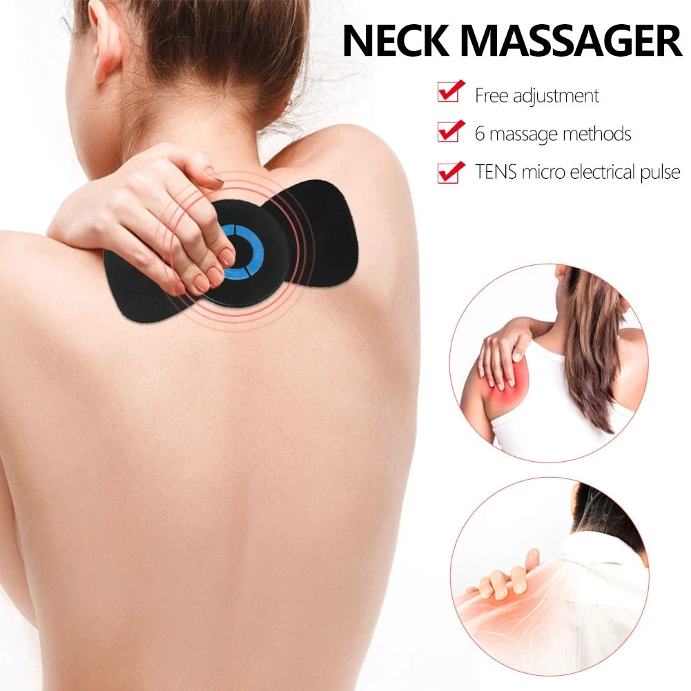 1Pc New EMS Mini Electric Massager Stimulator Pain Relief Neck Back Leg Health Care Relaxation Tool Cervical Portable Massage