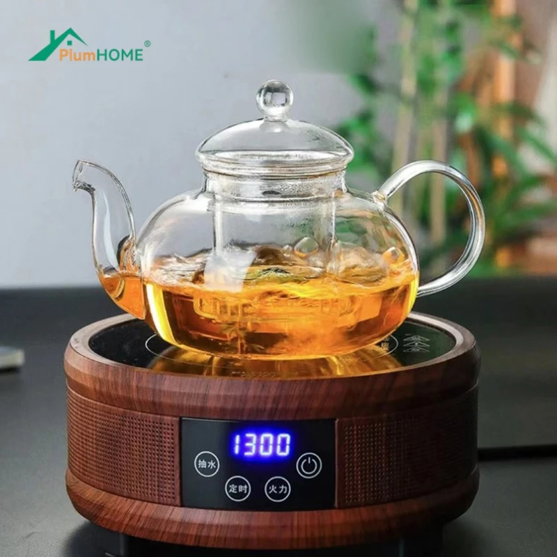 High quality Heat Resistant Glass Tea Pot,Practical Bottle Flower Tea Cup Glass Teapot with Infuser Tea Leaf Herbal Coffee