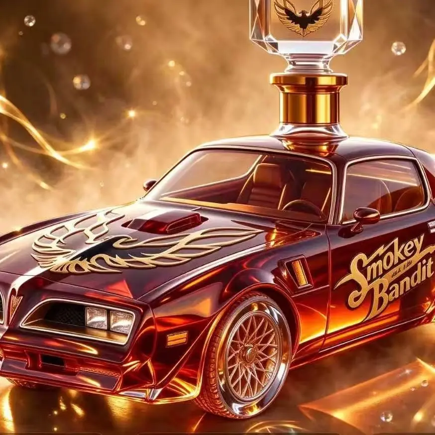 Vintage Car Shaped Glass Decanter 350ml Hand Blown Liquor Bottle Unique Bar Decor Whiskey Storage Bottle