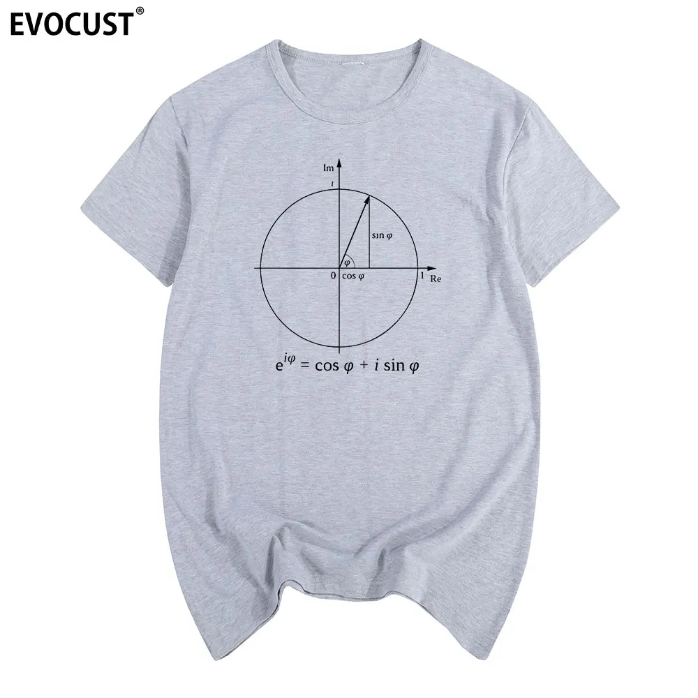 Euler-男性と女性のためのユニセックスコットンTシャツ,元のID,科学的でエレガントなTシャツ