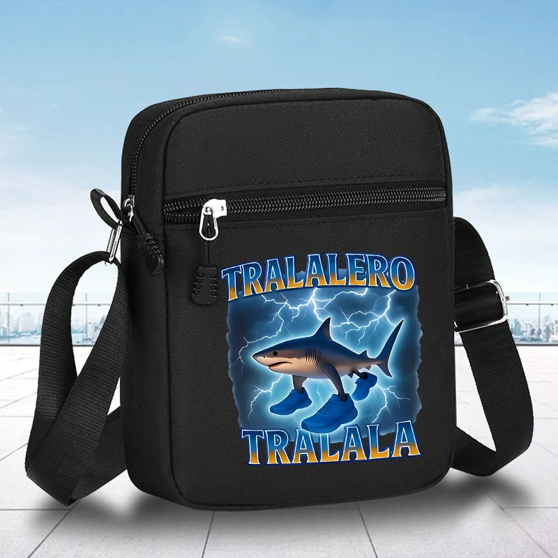 Tralalero Tralala Crossbody Bag Men Tungtung Sahur Brainrot Shoulder Bags Kids Outdoor Sport Messenger Pouch Travel Purse Gift