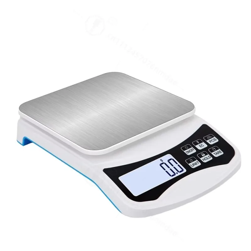 5kg/0.1g‑10kg Digital Kitchen Scale Stainless Steel LCD Battery Operated For Household Coffee Fruit Food Weighing
