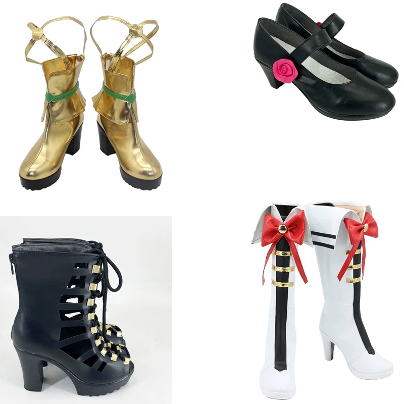 

Pretty Gold Ship Special Week SSR Narita Top Road Boots Cosplay Party Halloween Shoes Custom Made