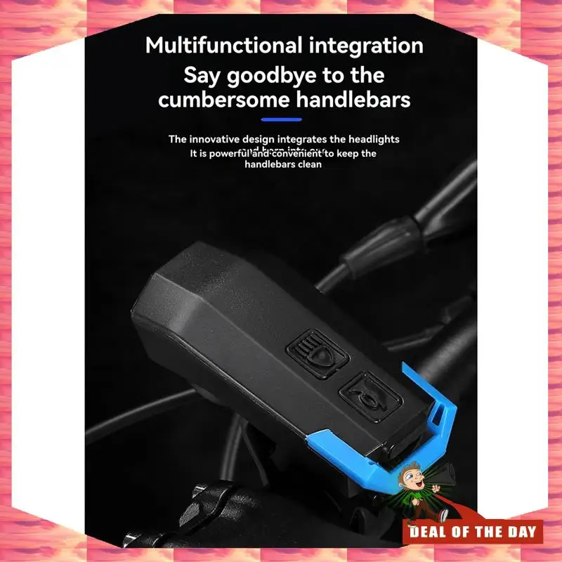 24-Hour Delivery Bicycle Lights USB Charging Horn Lights Night Riding Lighting Mountain Bike Headlights Cycling Equipment