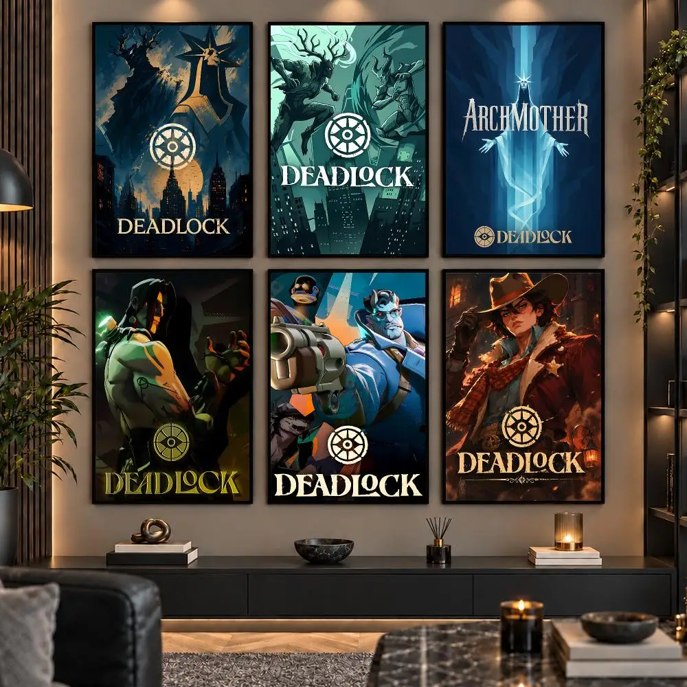 Urban Fantasy Game D-Deadlock Painting Calligraphy Canvas Poster Wall Art Prints for Living Room Bedroom Home Decor Gift