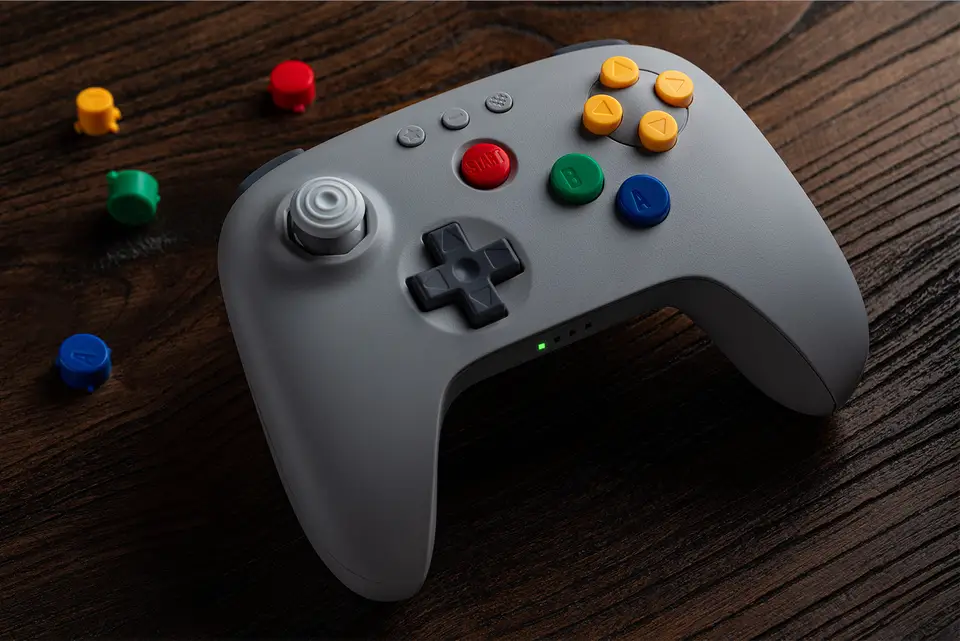 8BitDo وحدة تحكم بلوتوث N64 مع عصي تحكم بتأثير هول للأنالوج ثلاثي الأبعاد، سويتش، سويتش 2، Windows، ملحقات ألعاب أندرويد - 6