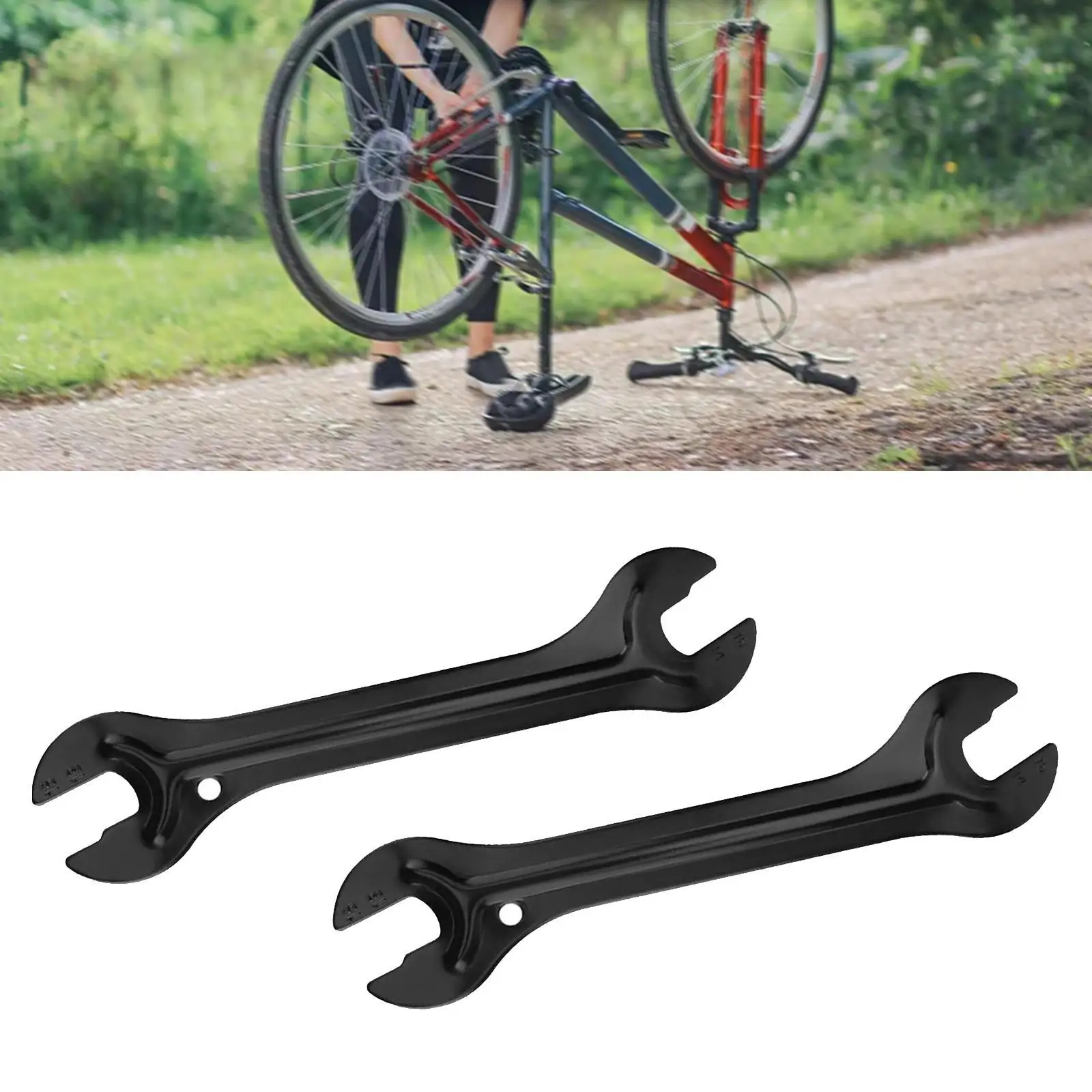2-piece Bicycle Hub Cone Wrench Set, Bicycle Wrench, Adjuster, Maintenance Tool