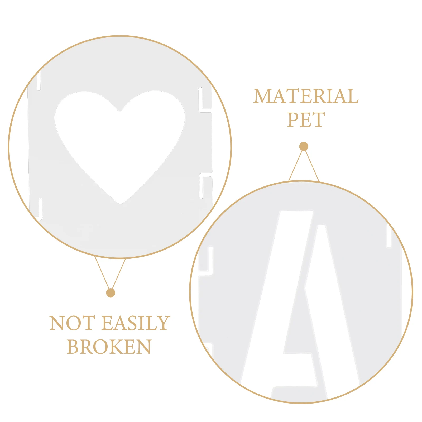 

42pcs Reusable Pet Plastic Wall Stencils For Painting Large Alphabet Letters Spray Craft Wood Burning Decorative Art Supplies