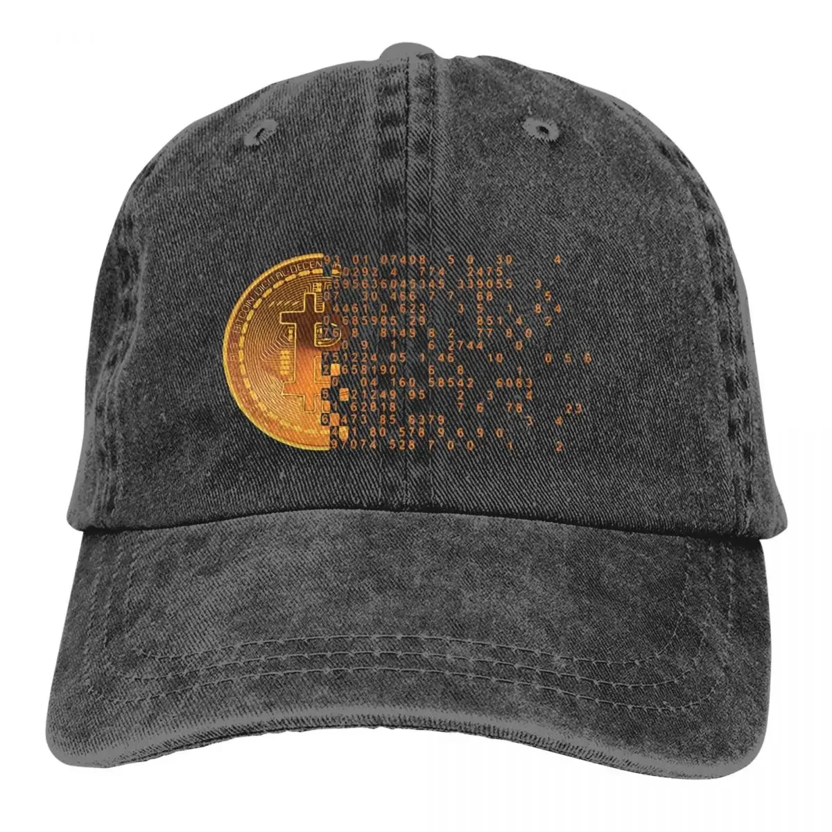 

Pure Color Dad Hats Bitcoin Cryptocurrency Miners Meme Golden Women's Hat Sun Visor Baseball Caps Male Hip Hop Sports Cap