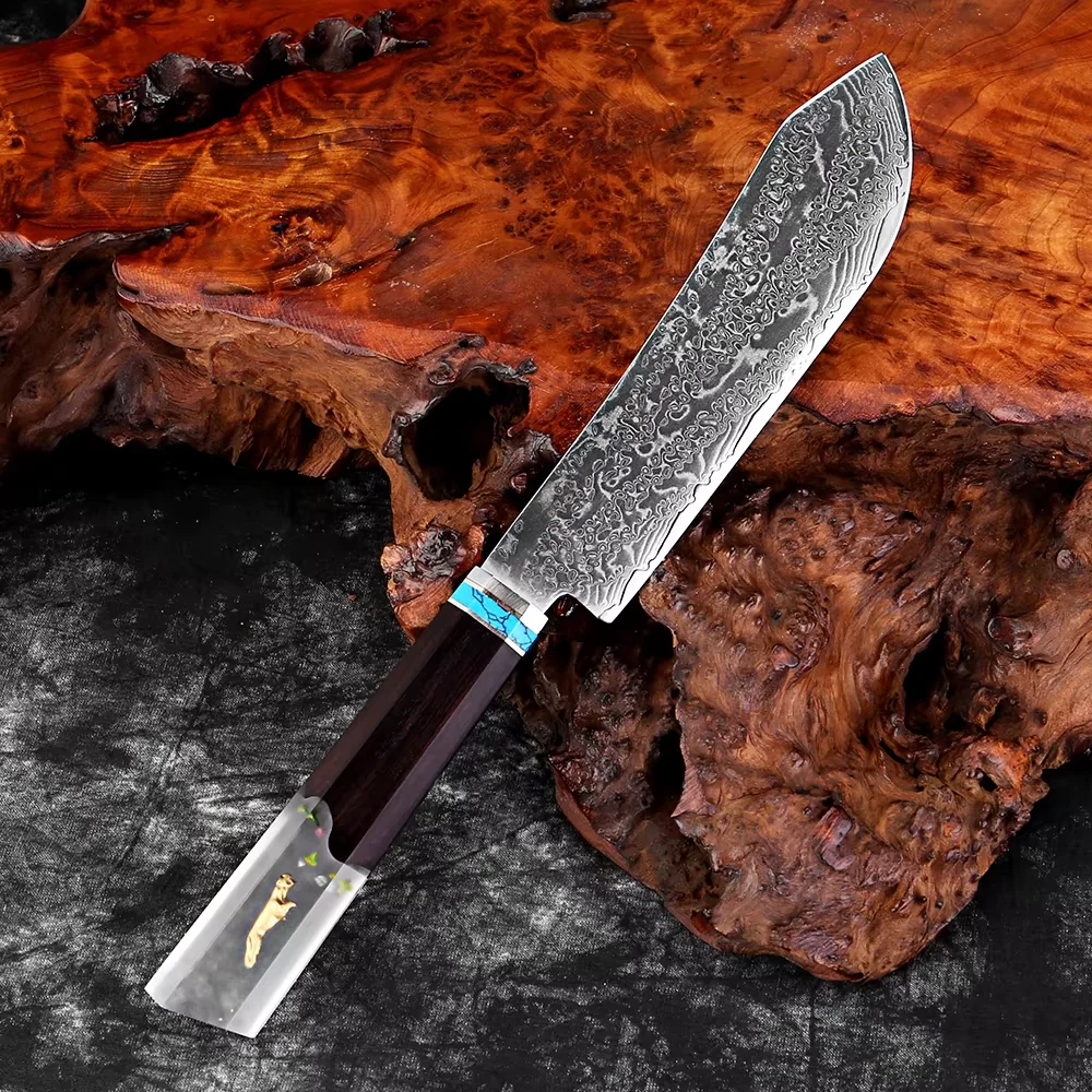 

Кухонный нож премиум-класса, универсальный нож, 6-дюймовый нож шеф-повара, острая дамасская сталь, универсальный нож для резки фруктов и овощей