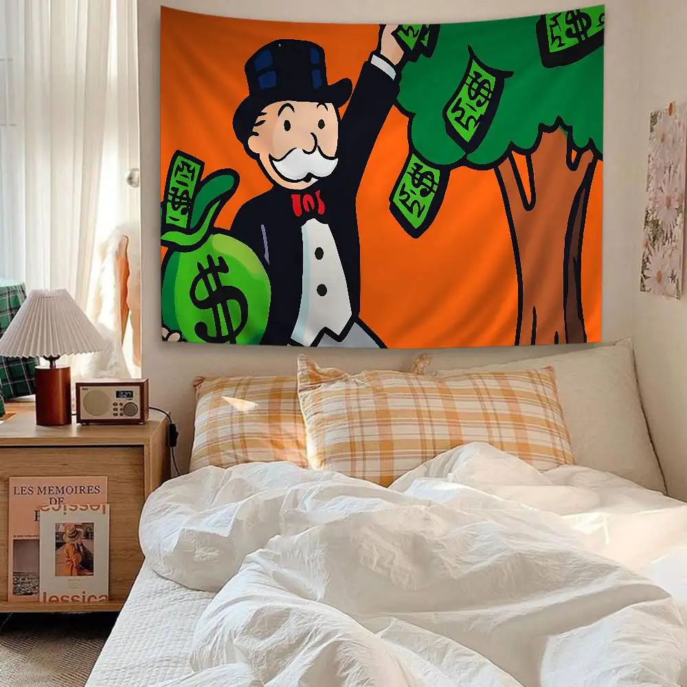 M-MonopolyS M-Millionaire Hippie Wall Hanging Tapestries Art Science Fiction Room Home Decor Kawaii Room Decor