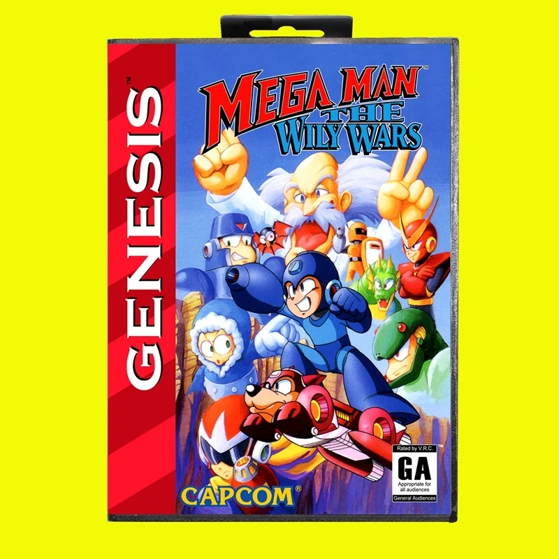 

MegaMan THE WILY WARS MD Game Card 16 Bit USA Cover for Sega Megadrive Genesis Video Game Console Cartridge