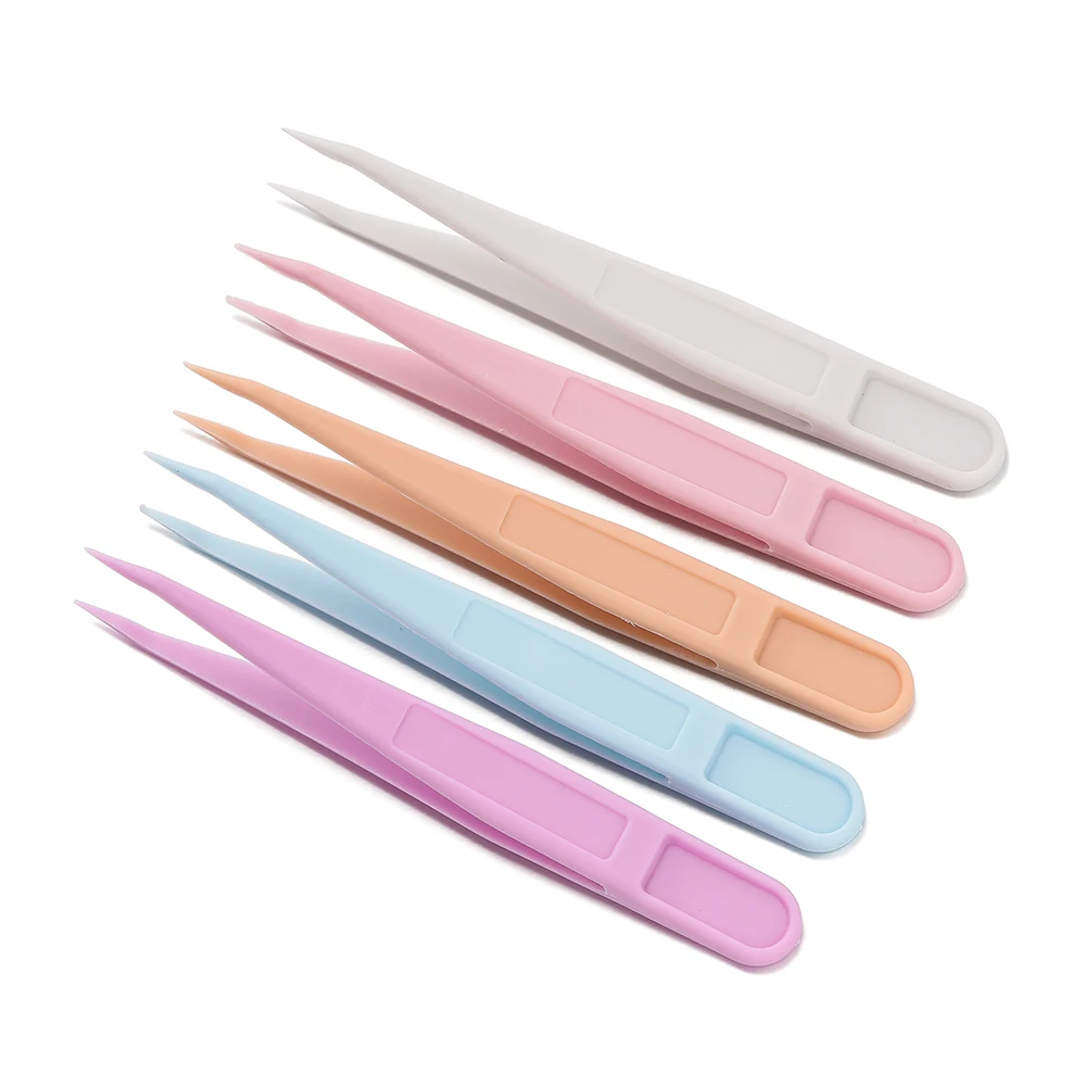 10pcslot Hand Candy Creative Scrapbooking Stickers Tape Precision Tweezer Macaron DIY Jewelry Findings Tool