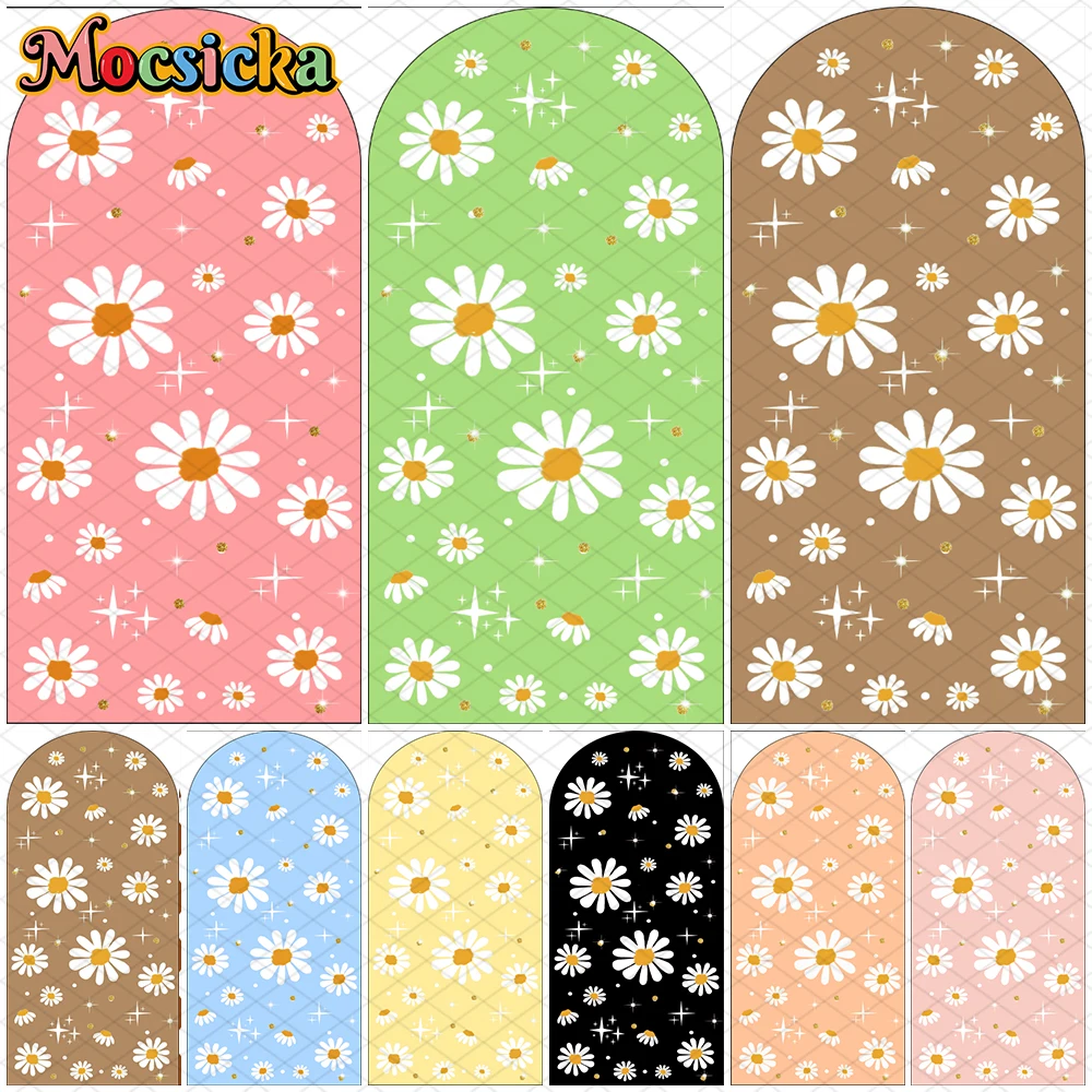 

Mocsicka Flower Photo Arch Backdrop Covers Colour Green Brown Blue Decorations Baby Birthday Party Arched Background Photography
