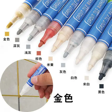 

Waterproof Floor Tile Pen Wall Grout Restorer Gap Marker Grout Pen Wall Seam Repair For Floor Bathroom Kitchen Decontamination