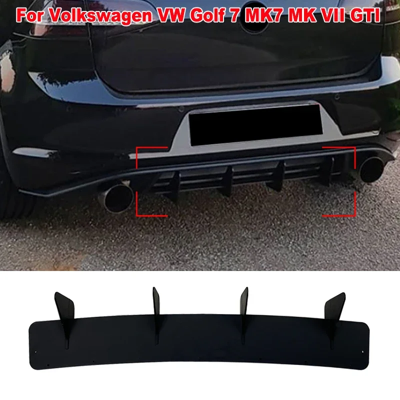 For Volkswagen VW Golf 7 MK7 MK VII GTI 2014-2017 Car Accessories Rear Bumper Diffuser Splitter Spoiler Guard Flap Plate Protect