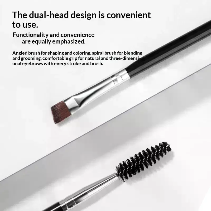 Double Makeup Brush Eyelash Brush And Blade Eyeliner Brush Fine Oblique Head Eyebrow Brush Outline Eyeliner Shadow Brush