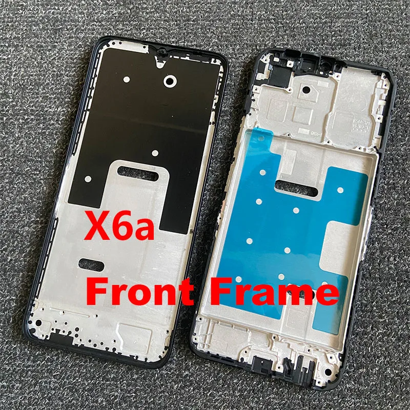 For Huawei Honor X6A Middle Frame Front LCD Frame Bezel Plate Housing Replacement WDY-LX1 WDY-LX2