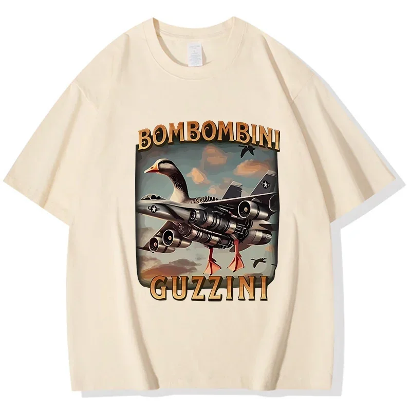 Tralala Tung Sahur Bombardiro Crocodile Pattern T-shirt Interesting Italian Brainrot T-shirt Female Model Yin Printed T-shirt