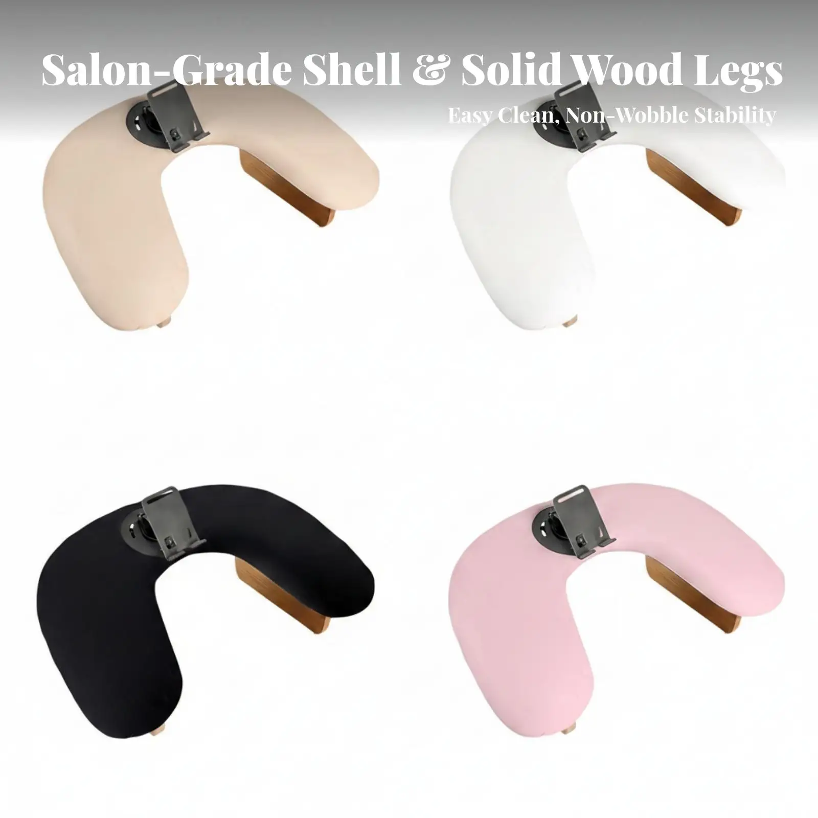 Nail Art Manicure Hand Rest U Shape Cushion with Built-in Phone Mount for Tutorial Viewing at Home Salon