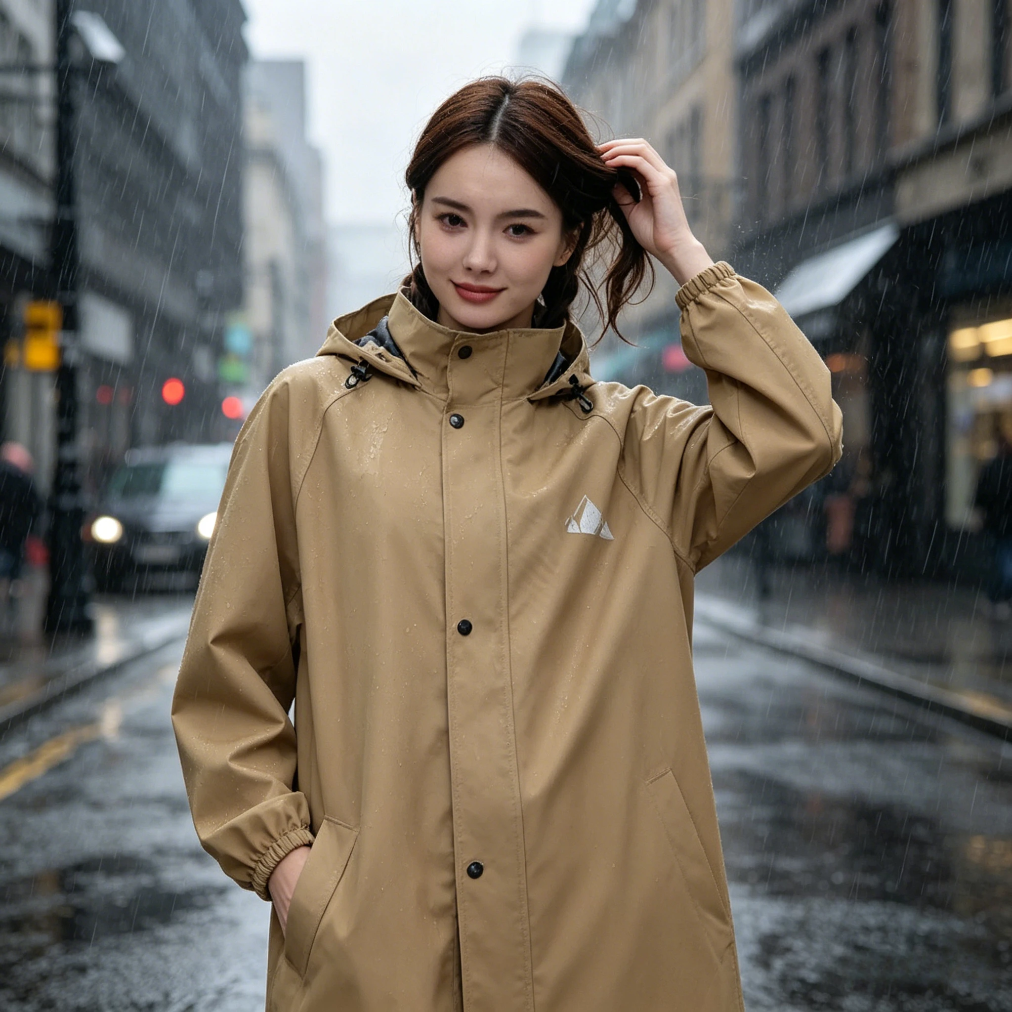 

Reflective Rain Poncho Motorcycle Waterproof Heavy Duty Extra Large Hooded Raincoat For Electric Bike Unisex boyand girl
