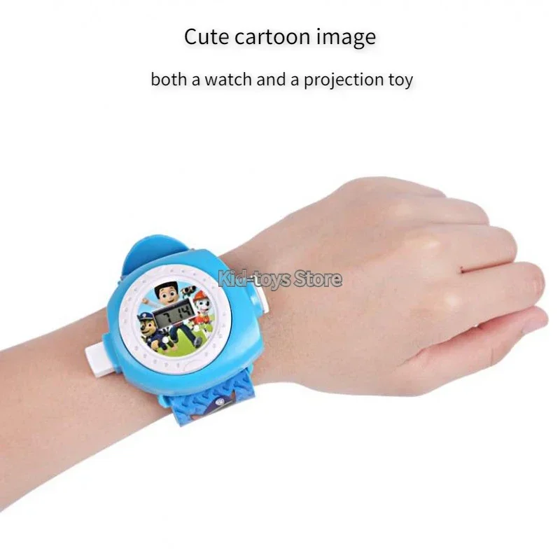 3D Projection Paw Patrols Digital Watch Kids Toys Anime Figures Puppy Model Patrulla Canine Kids Toys for Children Birthday Gift