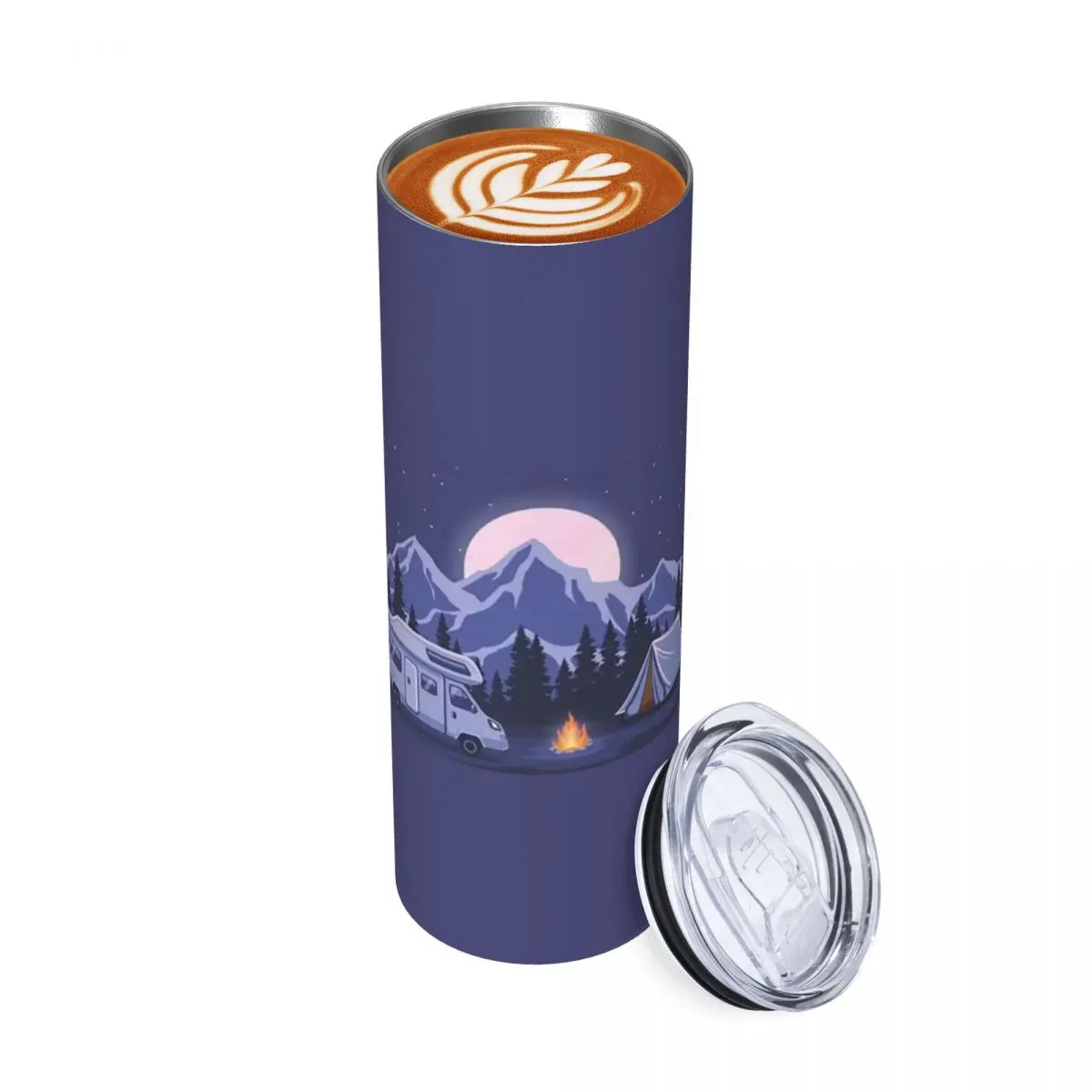 

Стакан Happy Campers из нержавеющей стали, кружка с вакуумной изоляцией, термохолодная бутылка, соломинки с крышкой, 20 унций