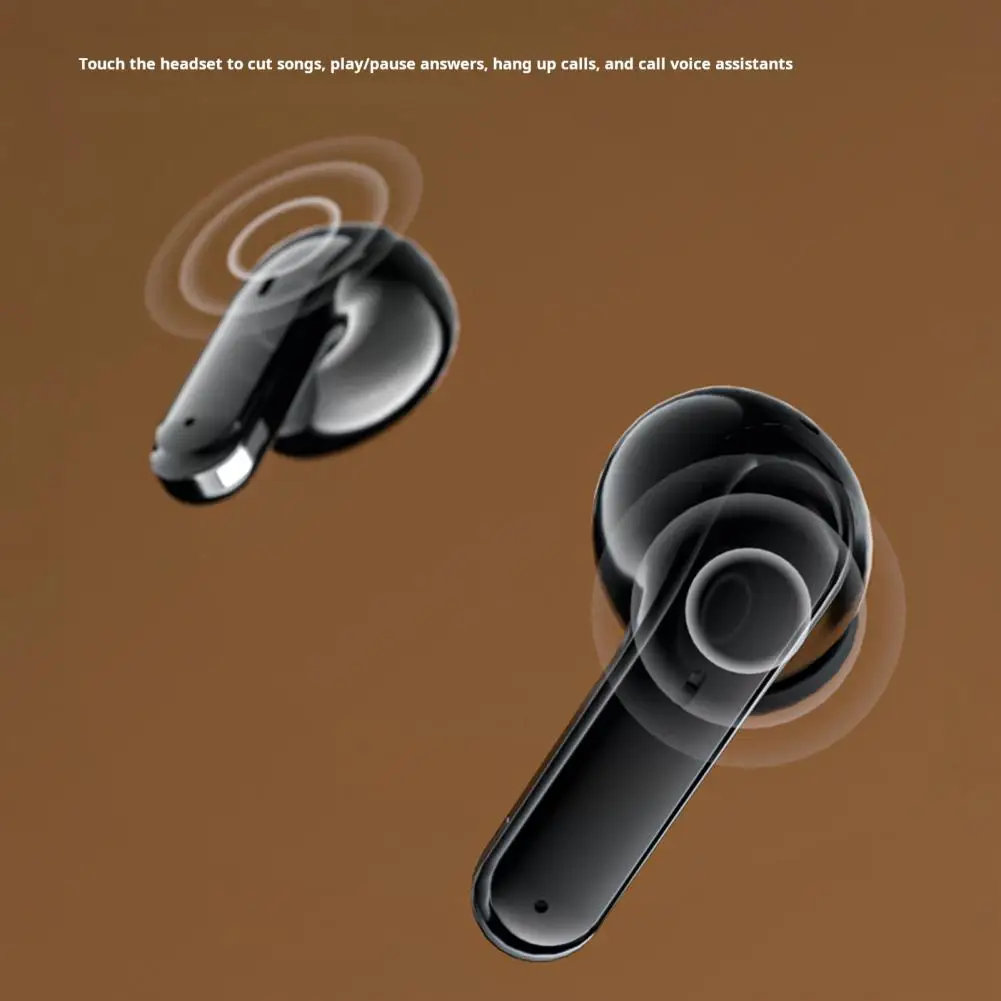 Bluetooth-compatible Wireless Earphones LED Display Stereo Sound Noise Cancelling Waterproof Head Earbuds Touch Control Headset