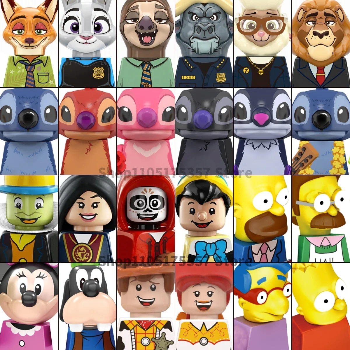 Hot Cartoon 3D model building block Good for collecting and giving gifts block toys dolls holiday gifts