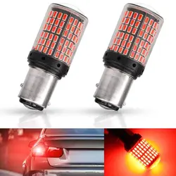 2x Car Bulbs LED 144SMD 1157 LED Tail Bulb Brake Lights Auto BAY15D LED Bulbs x2