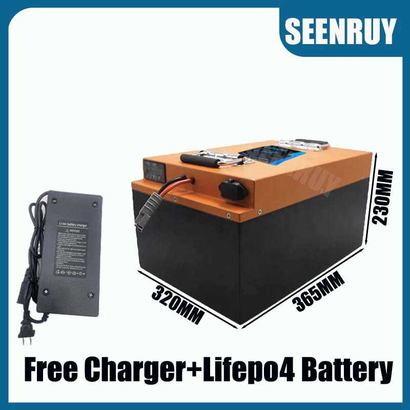 72V 70AH Lifepo4 Battery with BMS 80A 100A 120A 150A 200A 250A For Motorcycle Forklift Golf Cart Sightseeing Vehicle