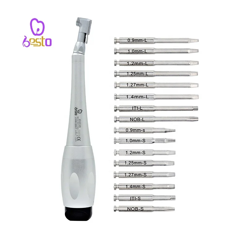 den tal Universal imp lant Torque Wrench Surgical Handpiece 5-35N.CM imp lant Screwdriver for Teeth Prosthetic with 16 pcs Drive