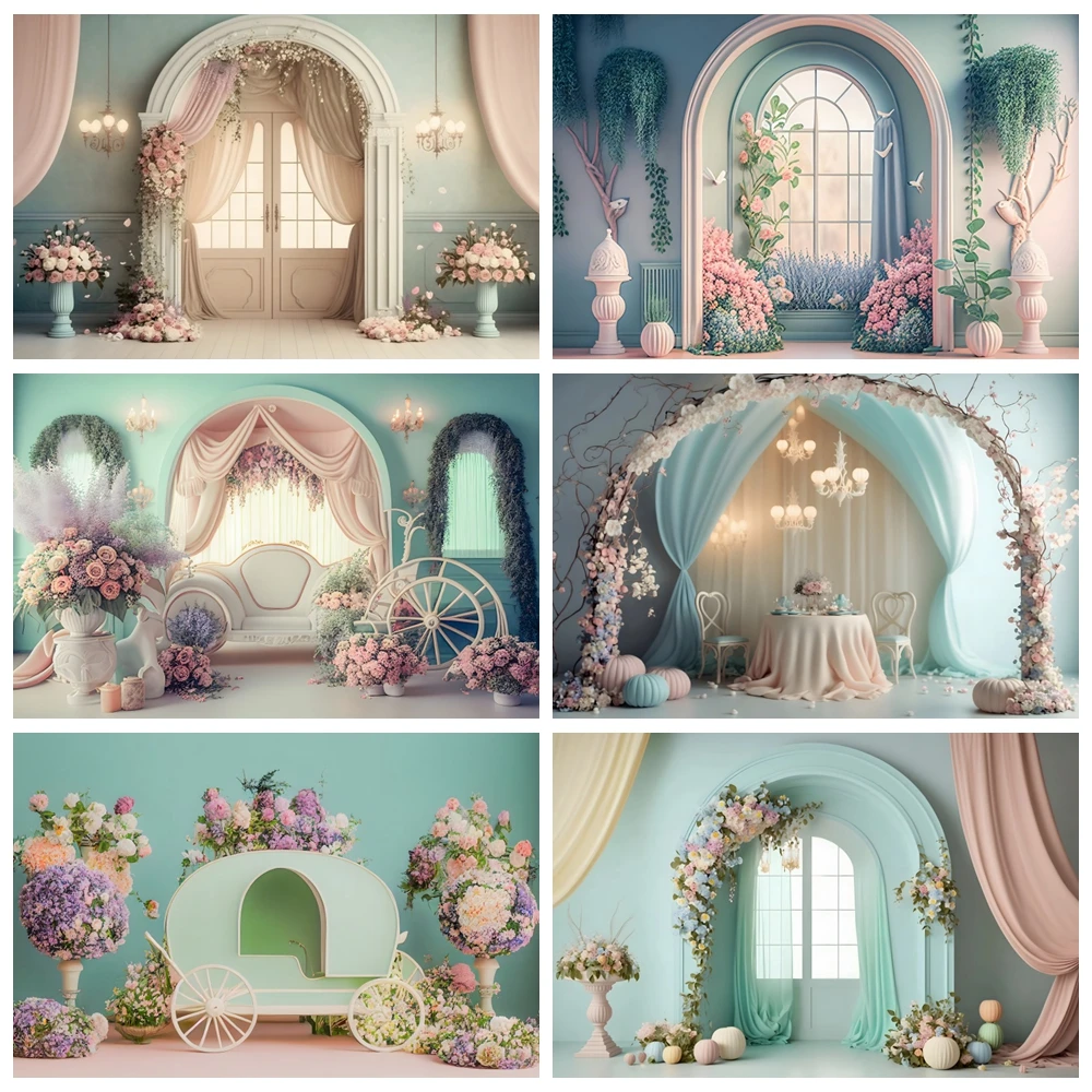 

Abstract Flower Photography Backdrop Spring Scenery Newborn Baby Shower Birthday Wedding Portrait Background Photo Studio Props