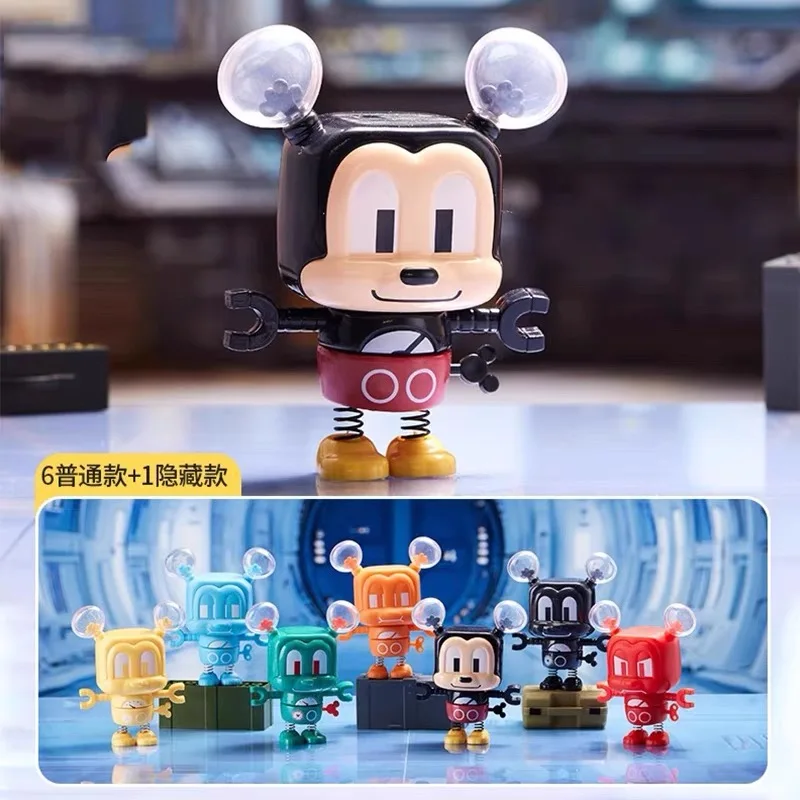 Popularne minisery Disney Anime Mickey Series Robot Blind Box Ręcznie robione, urocze figurki z kreskówek, idealne na urodziny, urocze prezenty