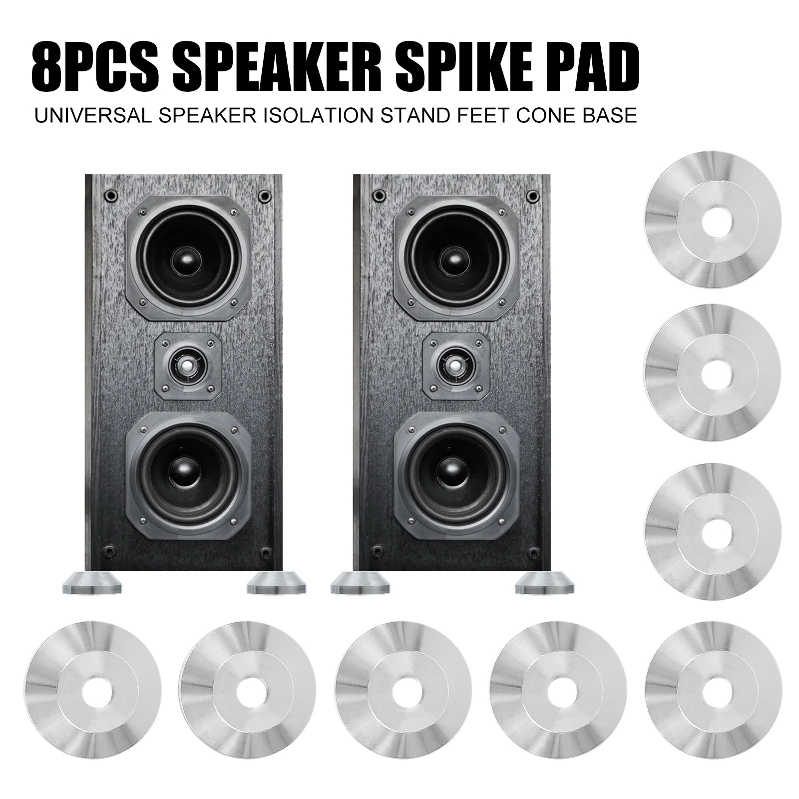 

8Pcs Speaker Base Pads High Quality Universal Isolation Stands for Audio Components Shockproof Anti-Skid Floor Protector Speaker