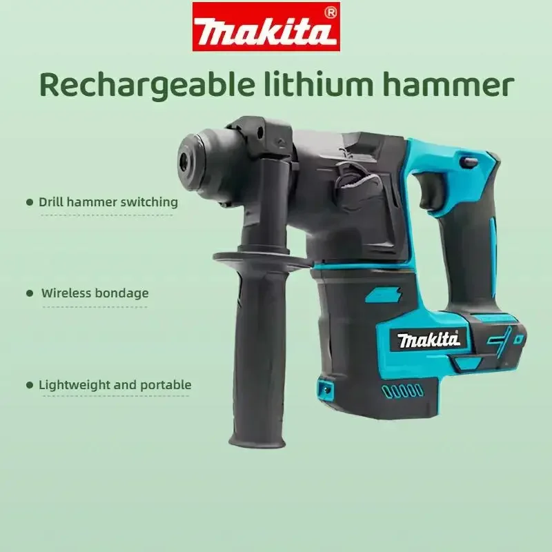 Makita HR140D 18V Brushless Rotary Hammer Drill, 3-Mode Cordless Hammer with LED Light for Concrete, Metal & Wood Drilling