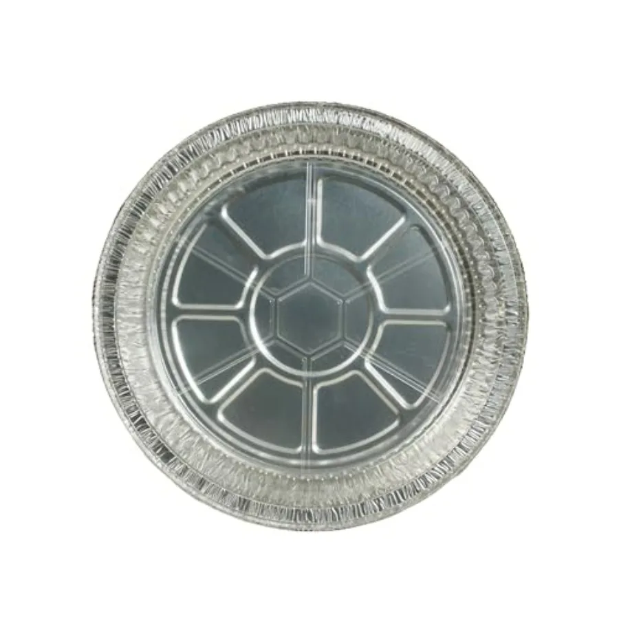 

Одноразовые круглые формы для выноса из алюминиевой фольги с пластиковыми крышками идеально подходят для выпечки, приготовления пищи, общественного питания, вечеринок, использования в ресторане и