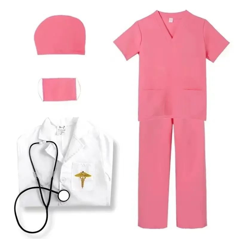 Children's Men's and Women's Retro Dance Clothes, Children's White Coat, and Small Doctor's Surgical Clothes. Cosplay Costumes image 4