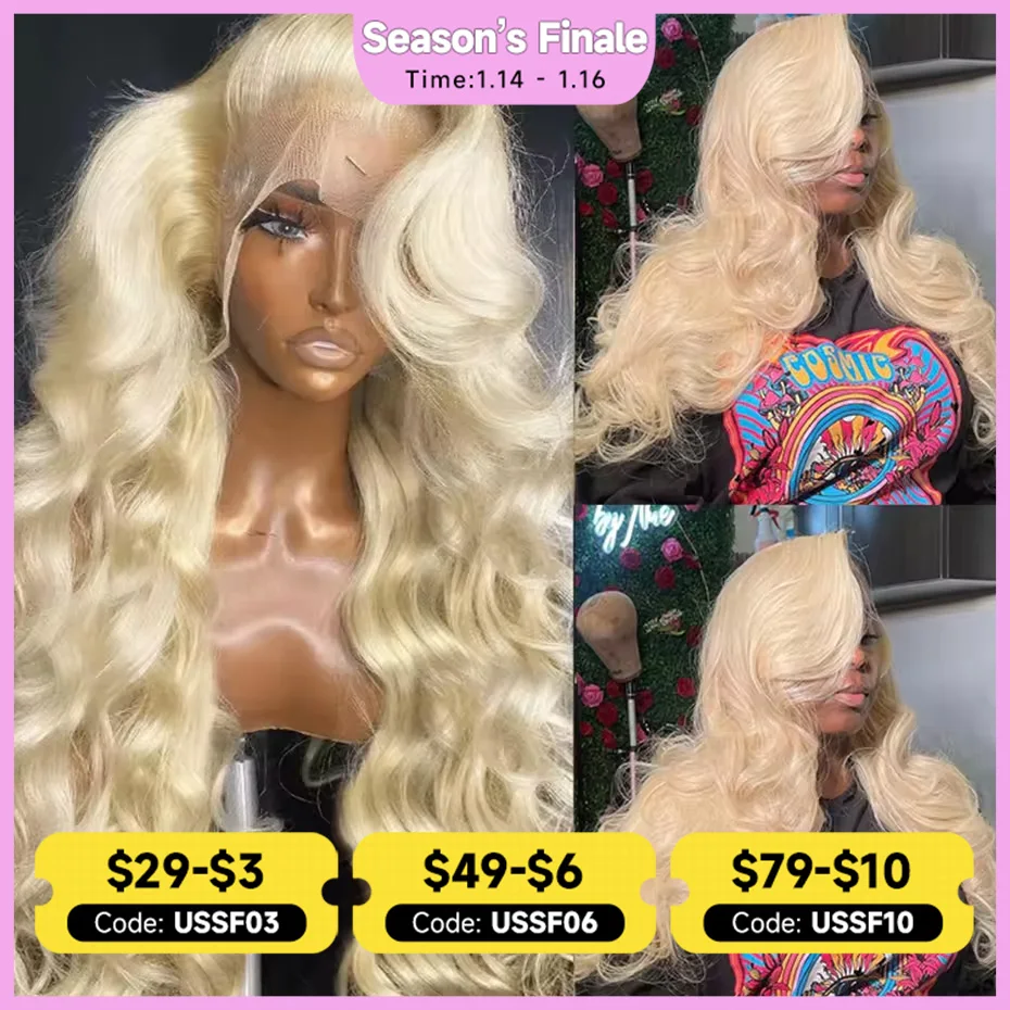 36 40 Inch 250 300 Density Hd Lace Frontal Wig Human Hair Blonde 613 Lace Front Wigs 13x4 13x6 HD Lace Wig Body Wave Human Hair