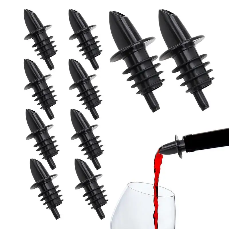 Wine Bottle Stopper And Pourer 10 Pieces Liquor Pourer Set Wine Aerator For Wine Bottle No Drip Wine Pourer Accurate Pourer Wine