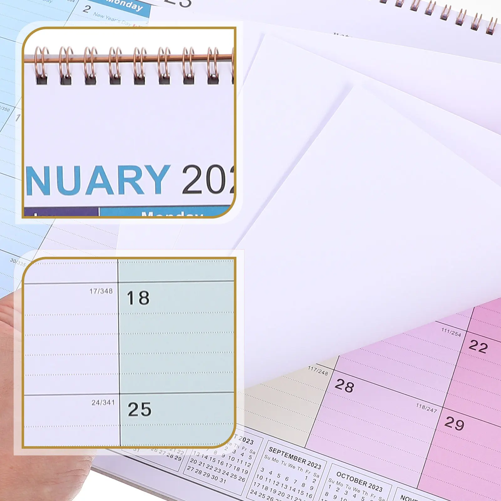 

Premium Paper Wall Calendar 2024 2025 Monthly Schedule Planner Classic Design Sturdy Decorative Calendar for Office Home Use