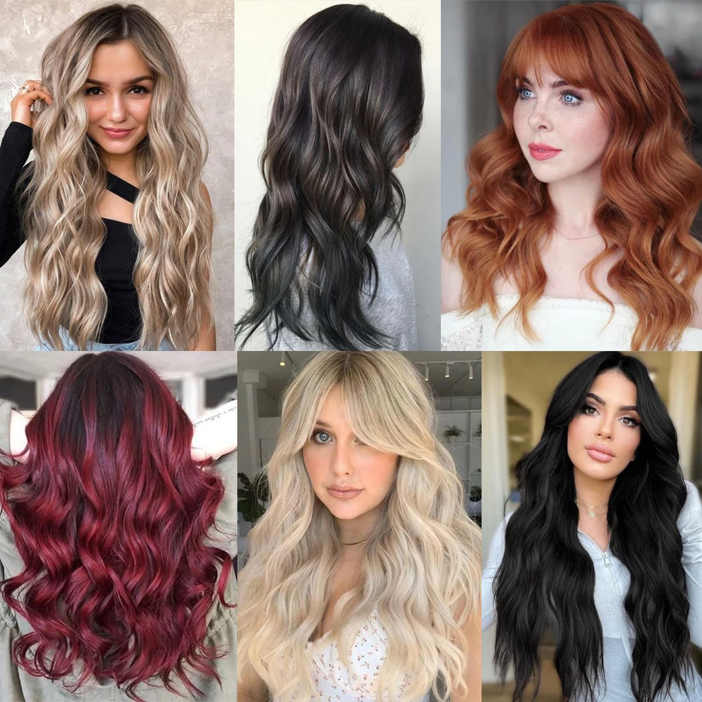 AZCalls EEN-Extensions de Cheveux Synthétiques Longs et Lisses pour Femme, Postiches à Clips, 5 Clips, 22 \