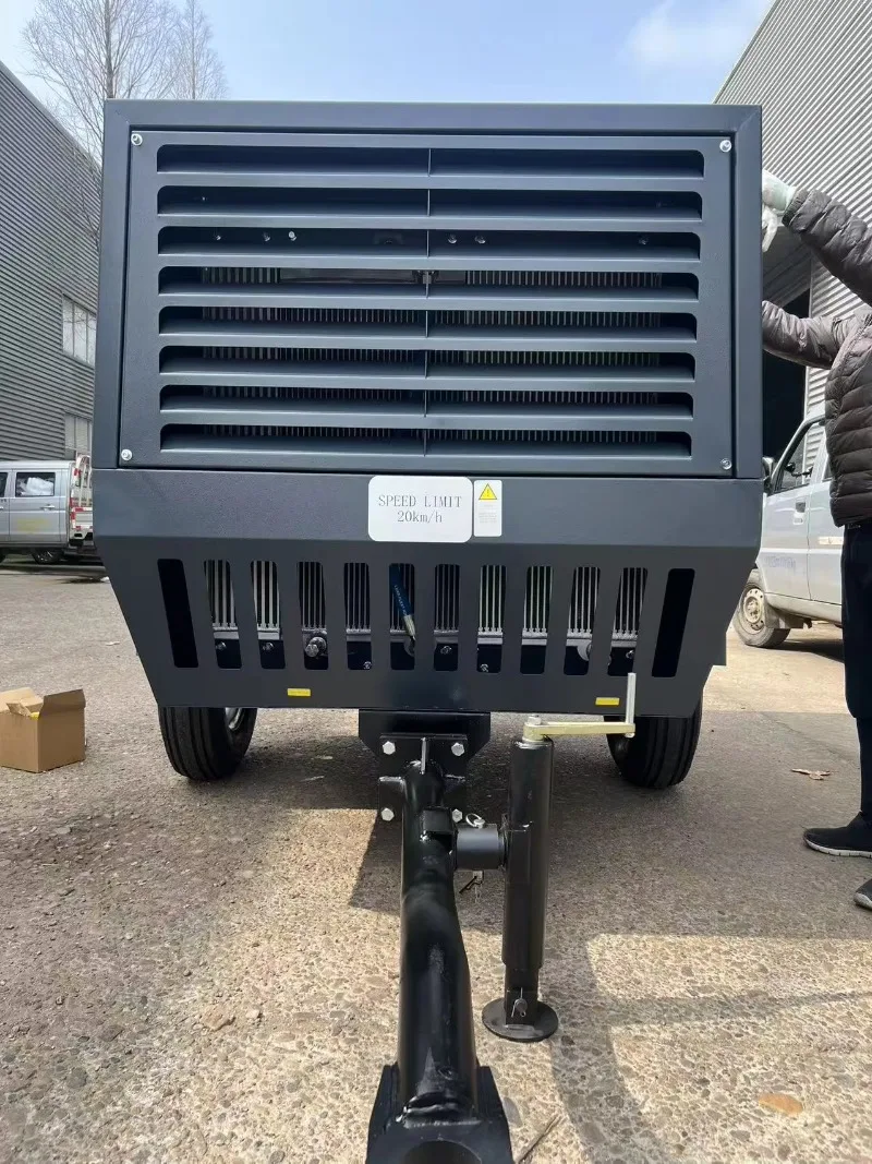 Customized Wholesale Price 350CFM 10bar Mobile Screw Diesel Air Compressor Machine For Mining Pneumatic Impact Tools