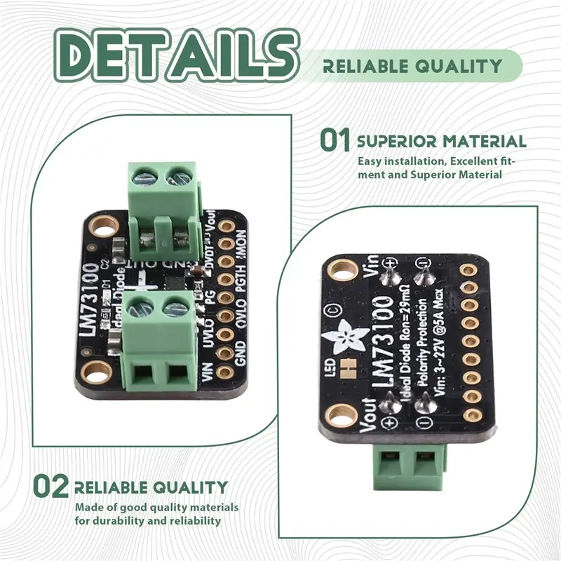 1PCS 6359 For Adafruit LM73100 23V 5A Max Ideal Diode Breakout