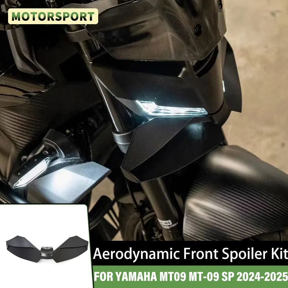 

Для YAMAHA MT09 MT-09 MT-09 SP 2024-2025 комплект переднего спойлера для мотоцикла, прижимная сила, голые передние спойлеры, крылышко, аэродинамическое крыло