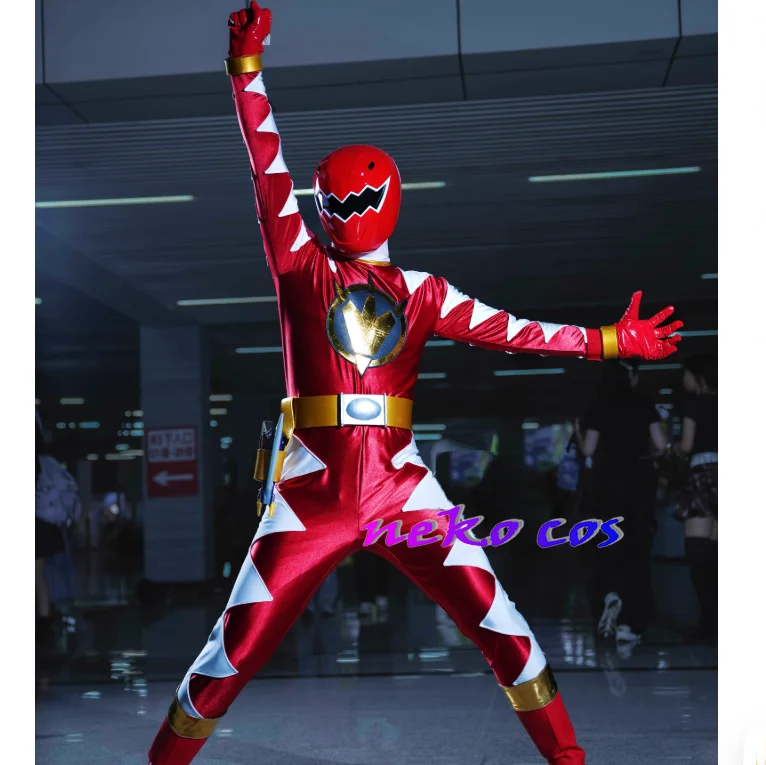 

nekocos Bakuryuu Sentai Abaranger AbaRed полный комплект Маска для шлема Mikoto Nakadai Ремень из смолы ‌ обувь Косплей Индивидуальный размер