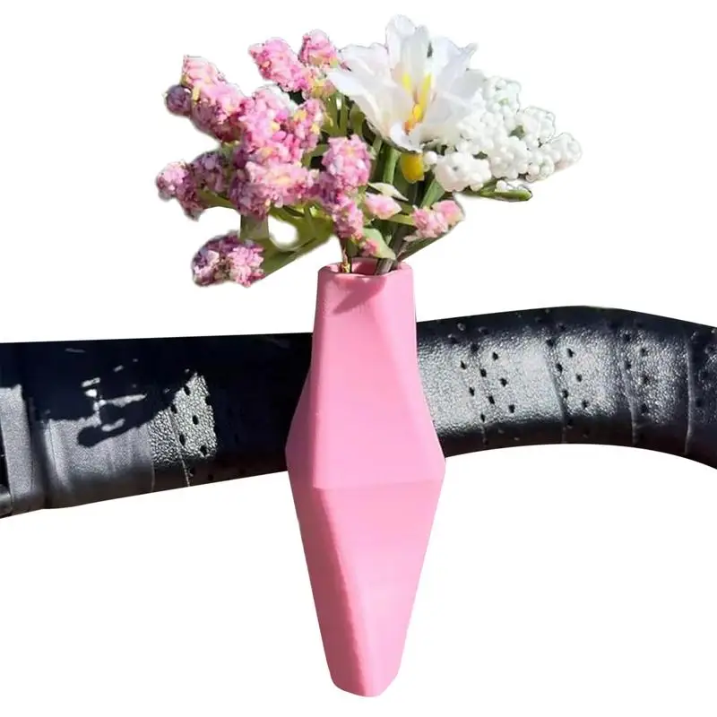 Flower Vase For Handlebars Motorcycle Flower Vase For Handlebars Silicone Removable Vase Charm Mini Accessories Handlebar Vase