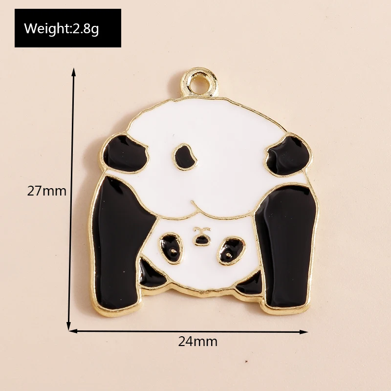 20 Stück Cartoon-Tier-Anhänger, Emaille-Panda-Bambus-Anhänger für die Schmuckherstellung, Halsketten, Ohrringe, Armbänder, DIY-Bastelarbeiten, Geschenke – Detail 12