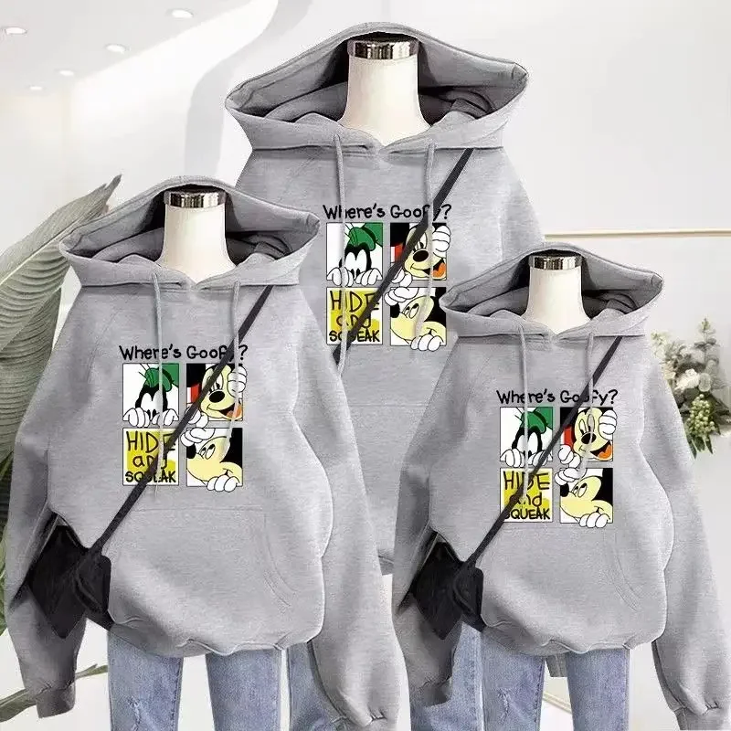 Autumn and Winter Disney Cotton Pattern Printed Hoodie Family Parent-child Top Cartoon Cute Parent-child Hoodie Y2K Street Wear