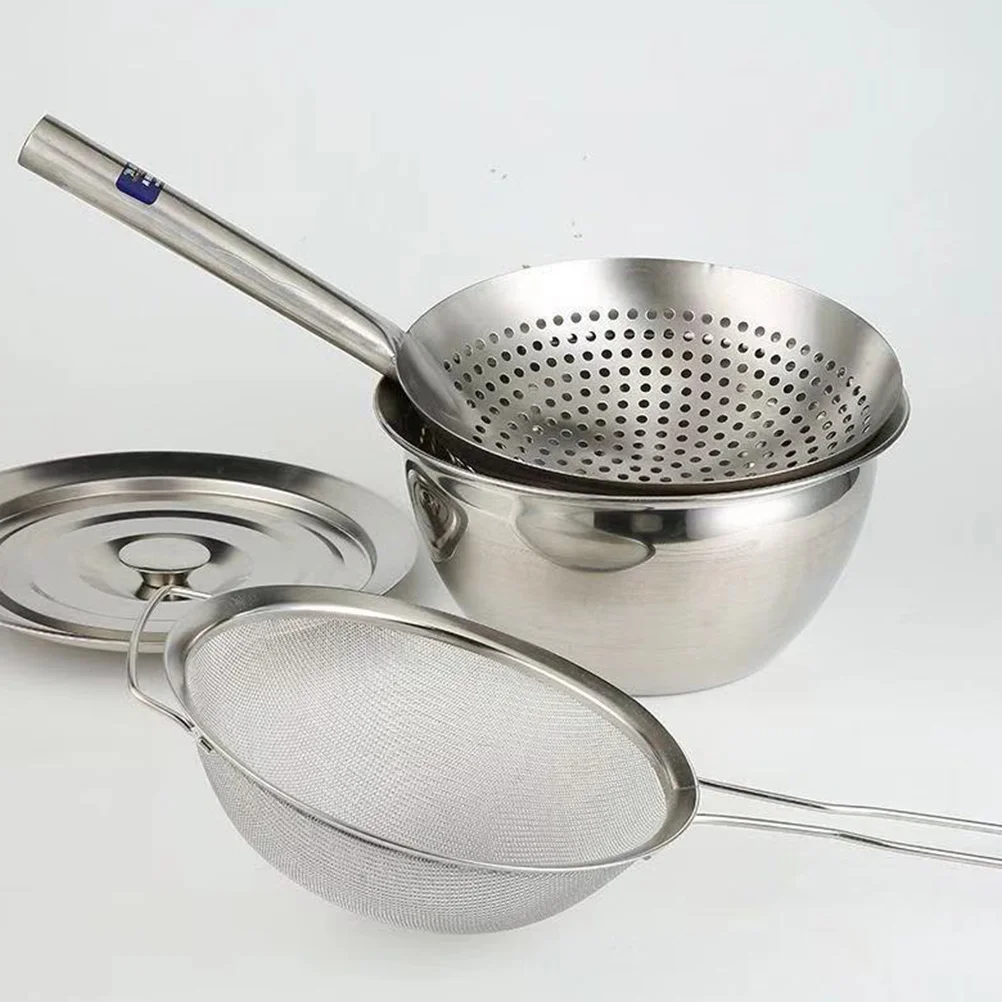 

Stainless Steel Mesh Strainer Multi-Function Strainer Professional Oil Bowl Kitchen Tool For Filtering Oil Residue Soy